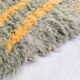 Moroccan Berber carpet Beni Ouarain gray green with yellow patterns 2.55x1.52m