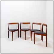 Set of 4 "Roundette" teak chairs by Hans Olsen for Frem Røjle, 1950s
