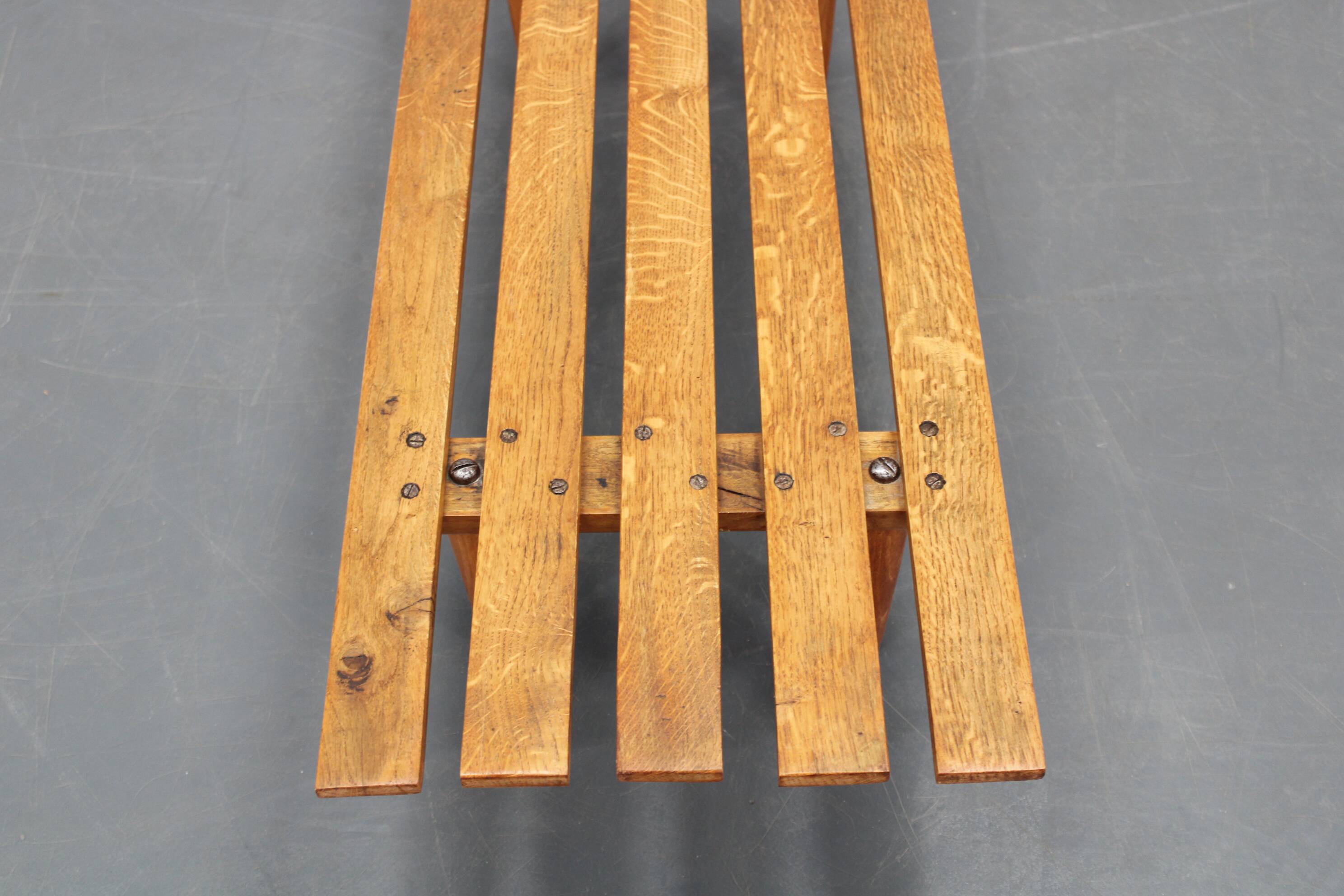 1970s Wooden Flower Pot Bench, Czechoslovakia