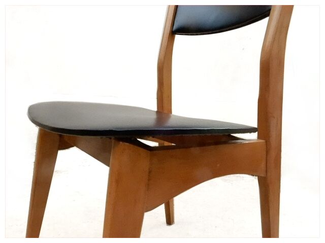 Set of 6 vintage Scandinavian chairs 1960s