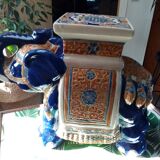 White ceramic and porcelain elephant