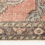 3x13 Pale Red Vintage Runner Rug, 85x388Cm