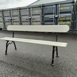 Garden bench old cast iron feet