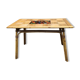Vintage bamboo, rattan and Vallauris tiles table