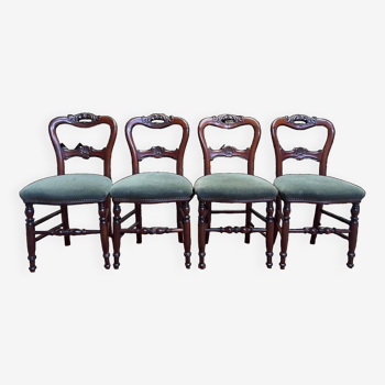 4 Louis Philippe mahogany chairs