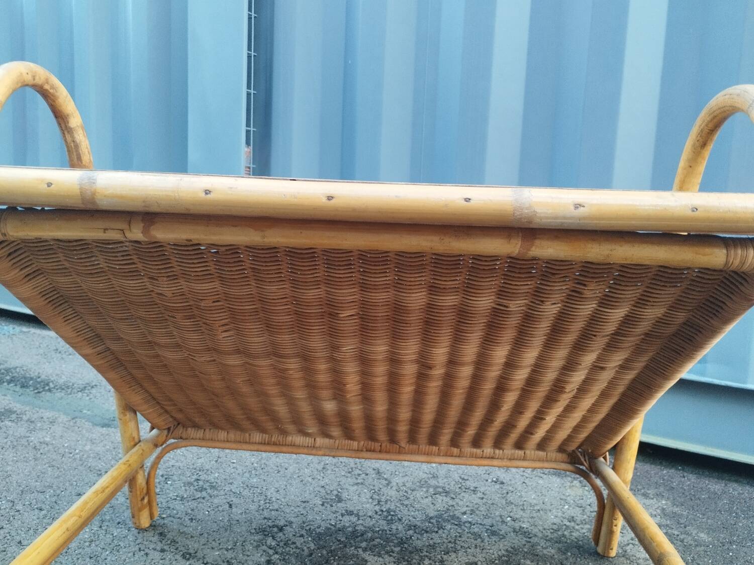 Vintage rattan coffee table