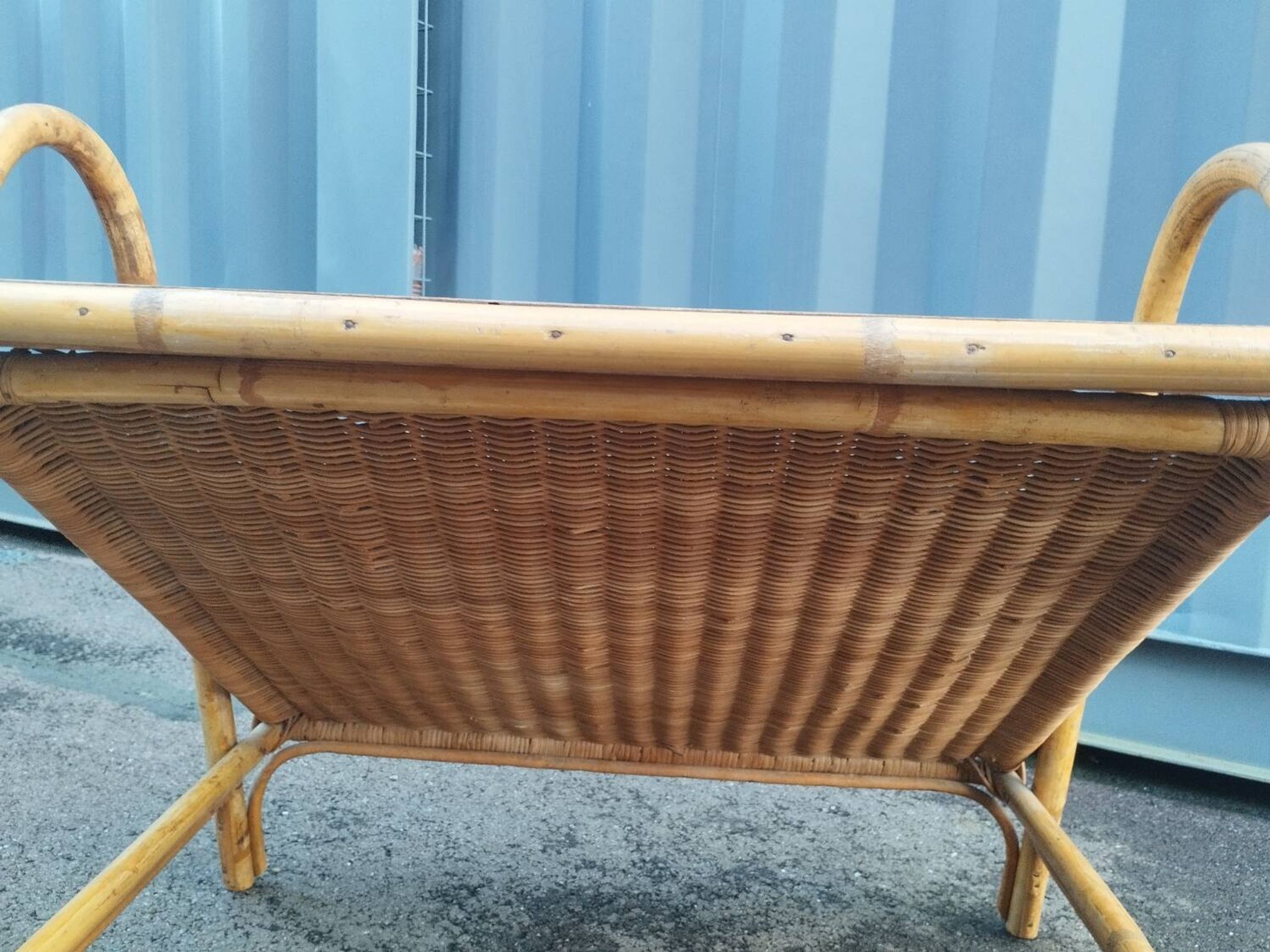 Vintage rattan coffee table