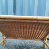 Vintage rattan coffee table