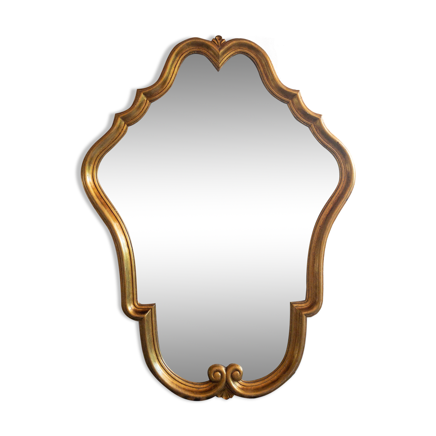 Miroir doré coquille 53x71cm