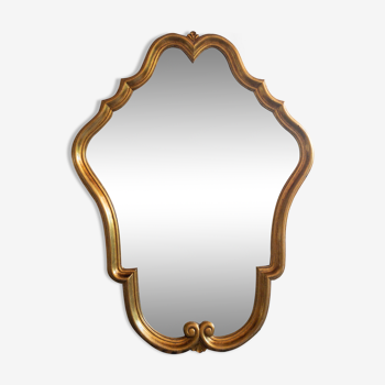 Golden shell mirror 53x71cm