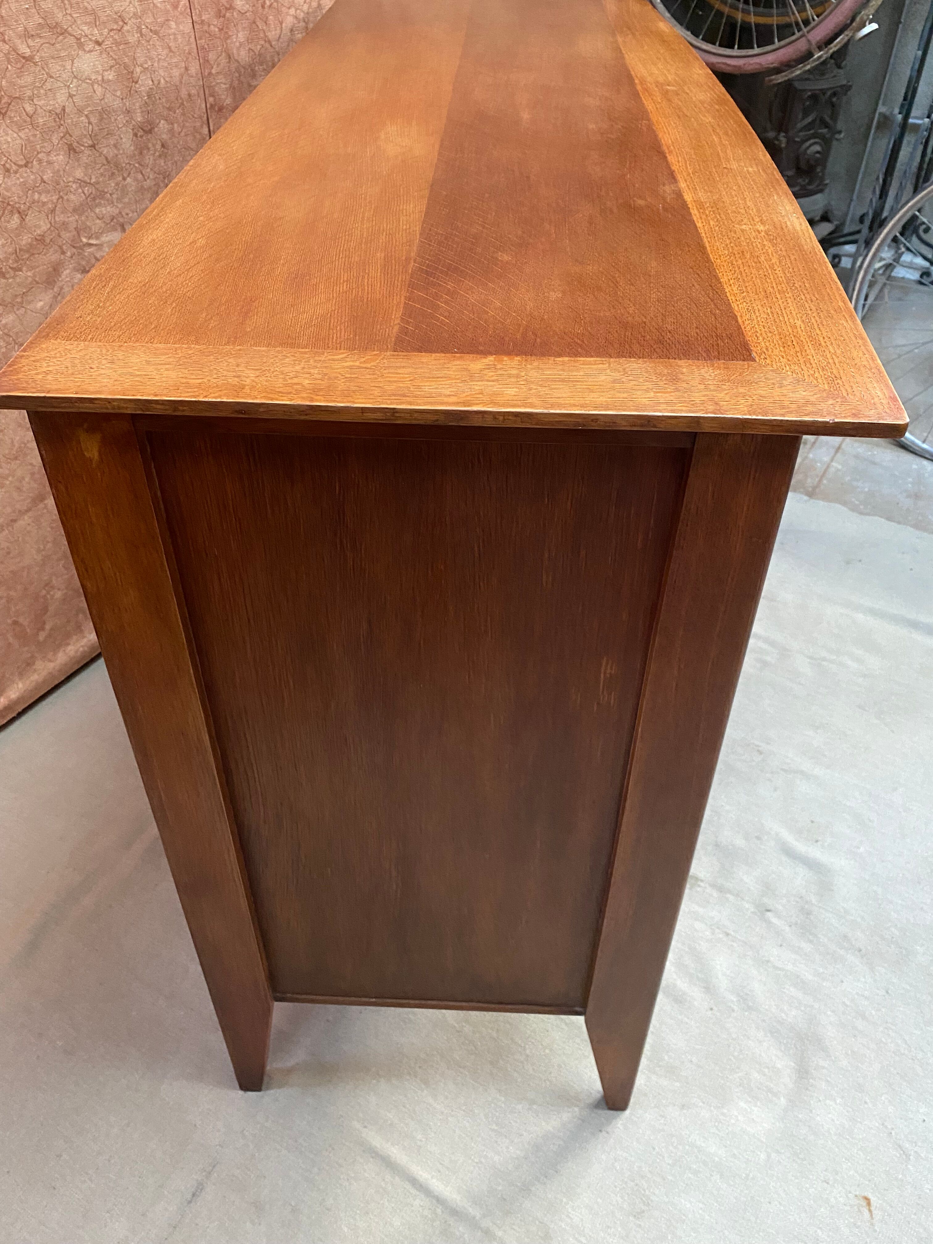 Low sideboard with two sliding doors, vintage 1950