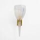 Pair of Italian Murano Iridescent Glass and Brass Wall Sconces
