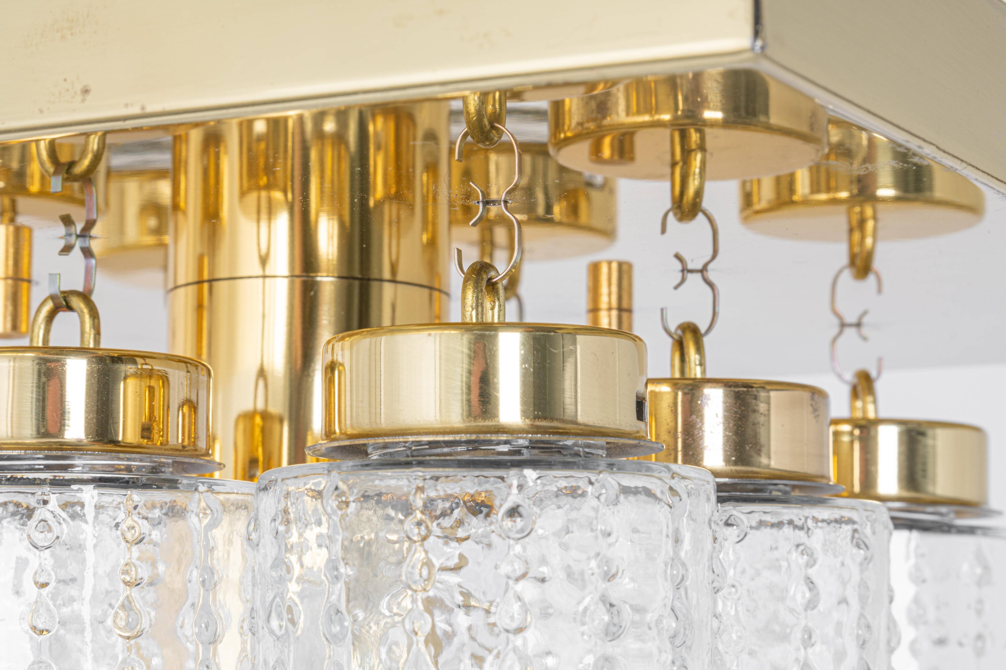 Glass ceiling lights Limburg, Germany, 1970s