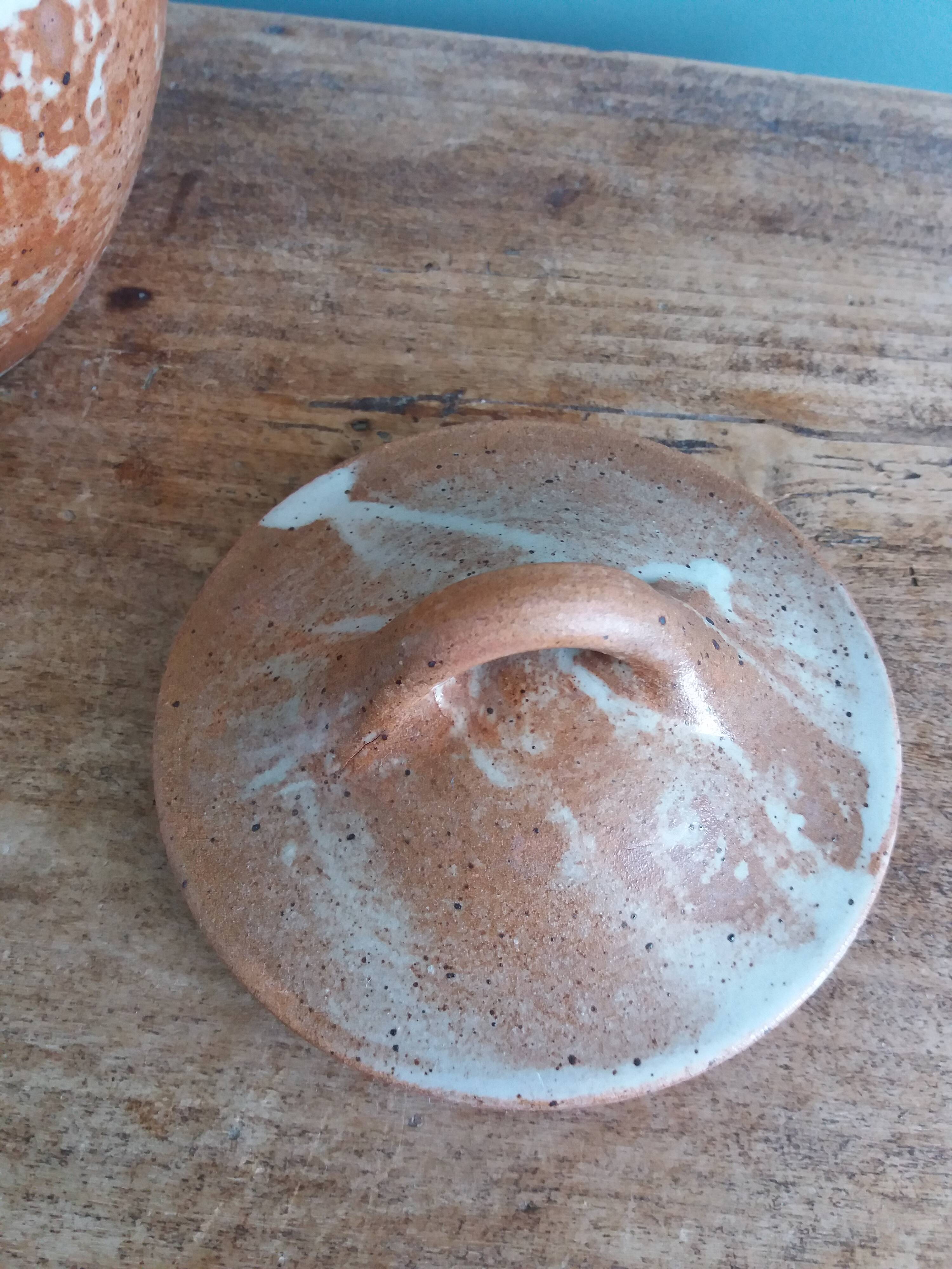 Puisaye stoneware filter teapot, Mallet pottery