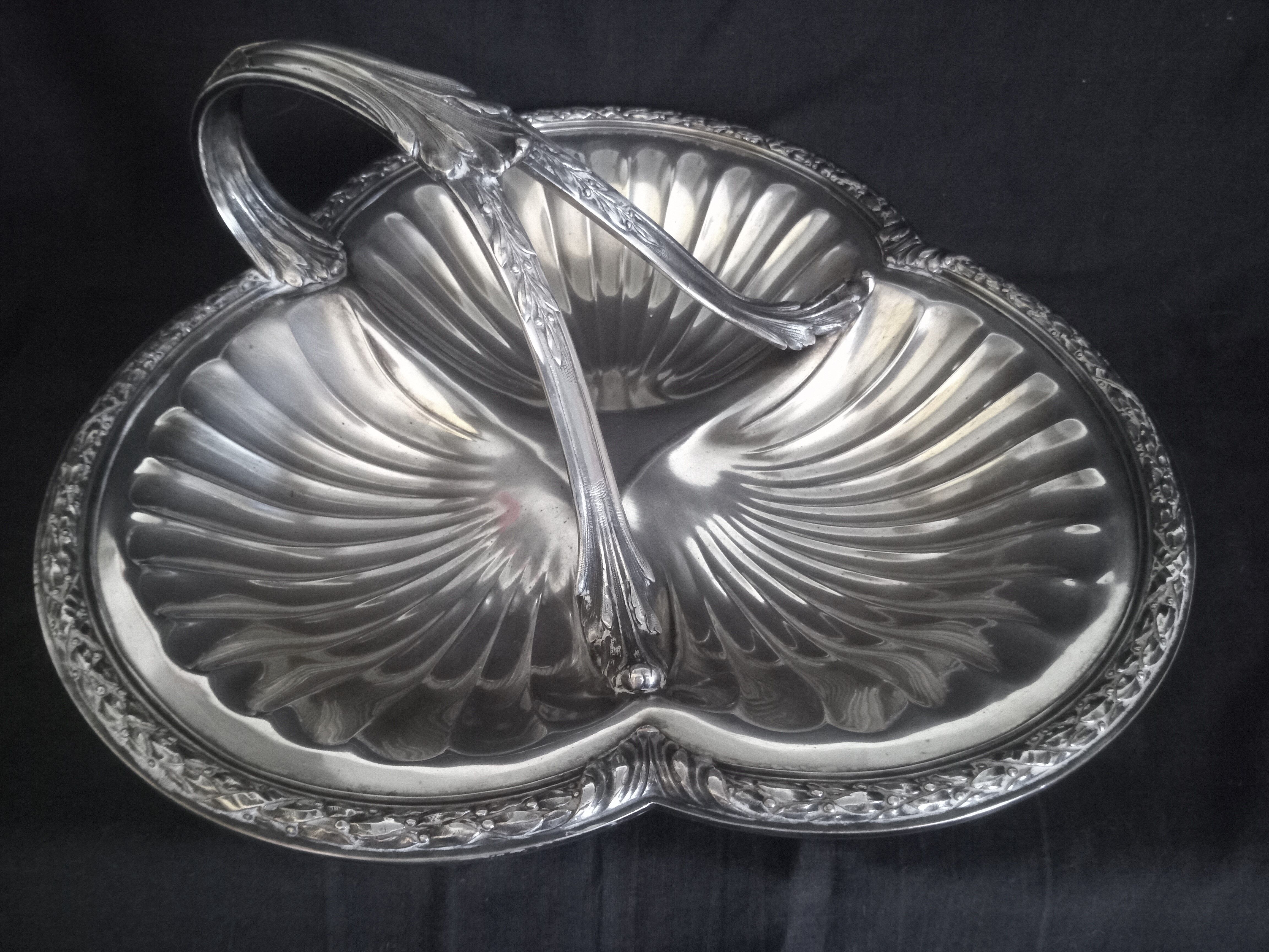 Servant on feet in silver metal louis XV style, goldsmith Victor Saglier 1897