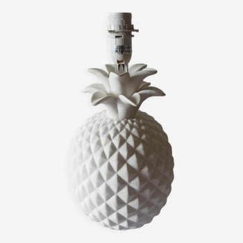 Lampe ananas en biscuit blanc