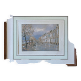 Pastel Painting "Quai de Seine?" Paris signed + frame