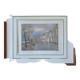 Pastel Painting "Quai de Seine?" Paris signed + frame