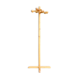 Scandinavian pine coat rack, 1960