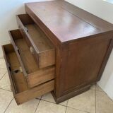 Meuble de métier, comptoir 3 tiroirs en chêne