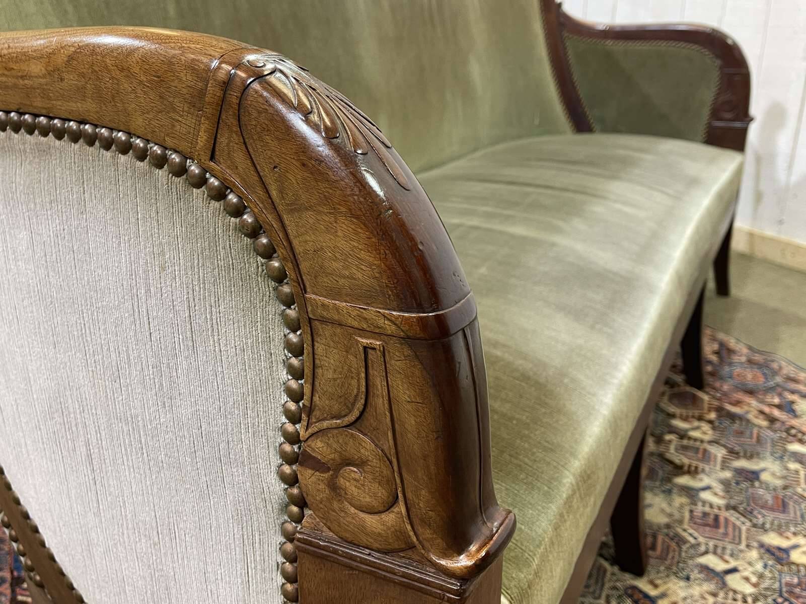 19th century Empire mahogany bench