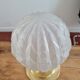 Art Deco globe table lamp in frosted glass