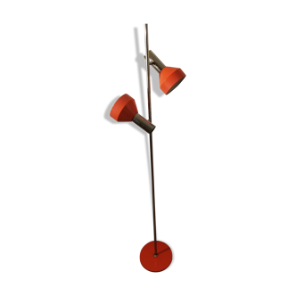 Floor lamp with two orange spots