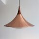 Scandinavian Metal and Teak Pendant Lamp, 1960s