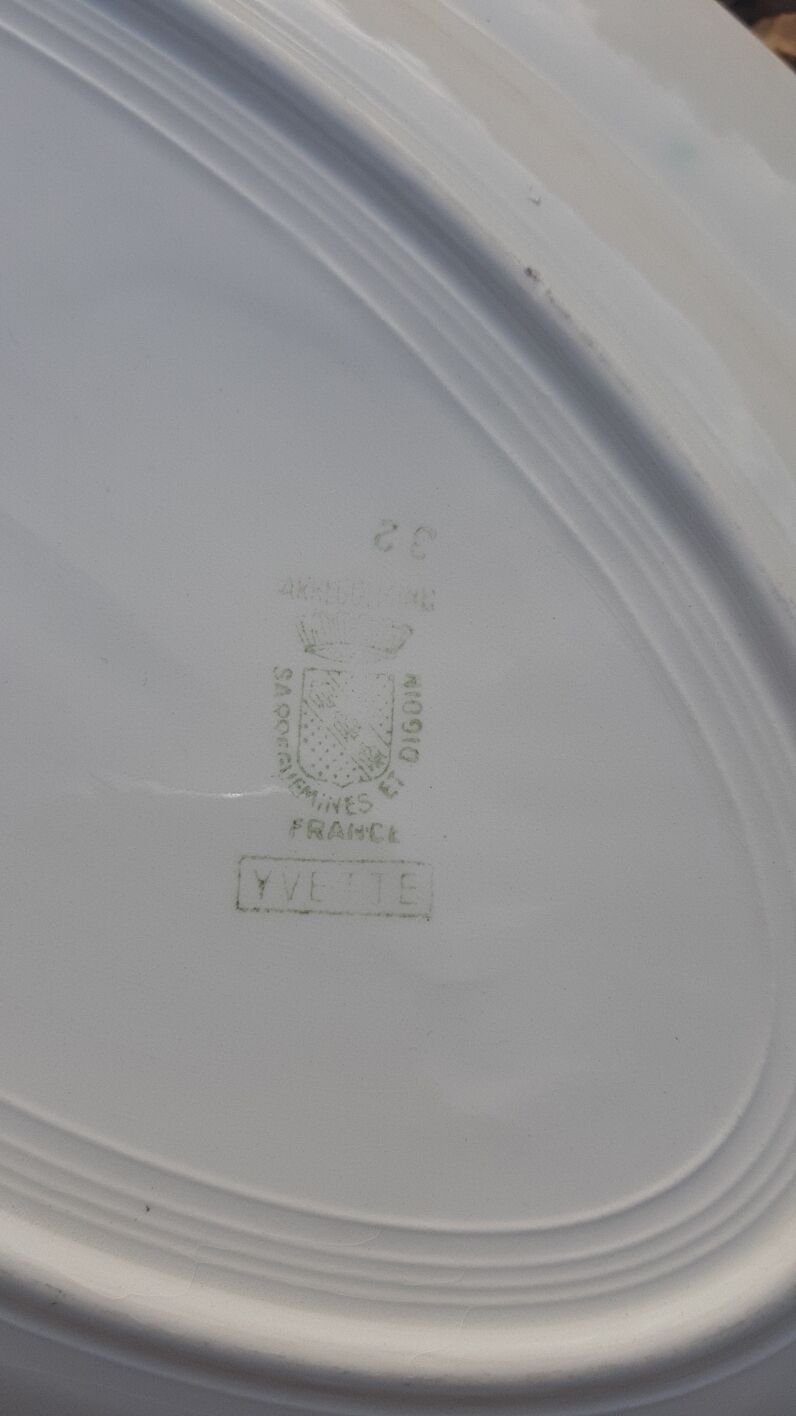 Plat ovale vintage digoin sarreguemines