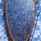 Oval mirror wrought iron 50s 46x70cm