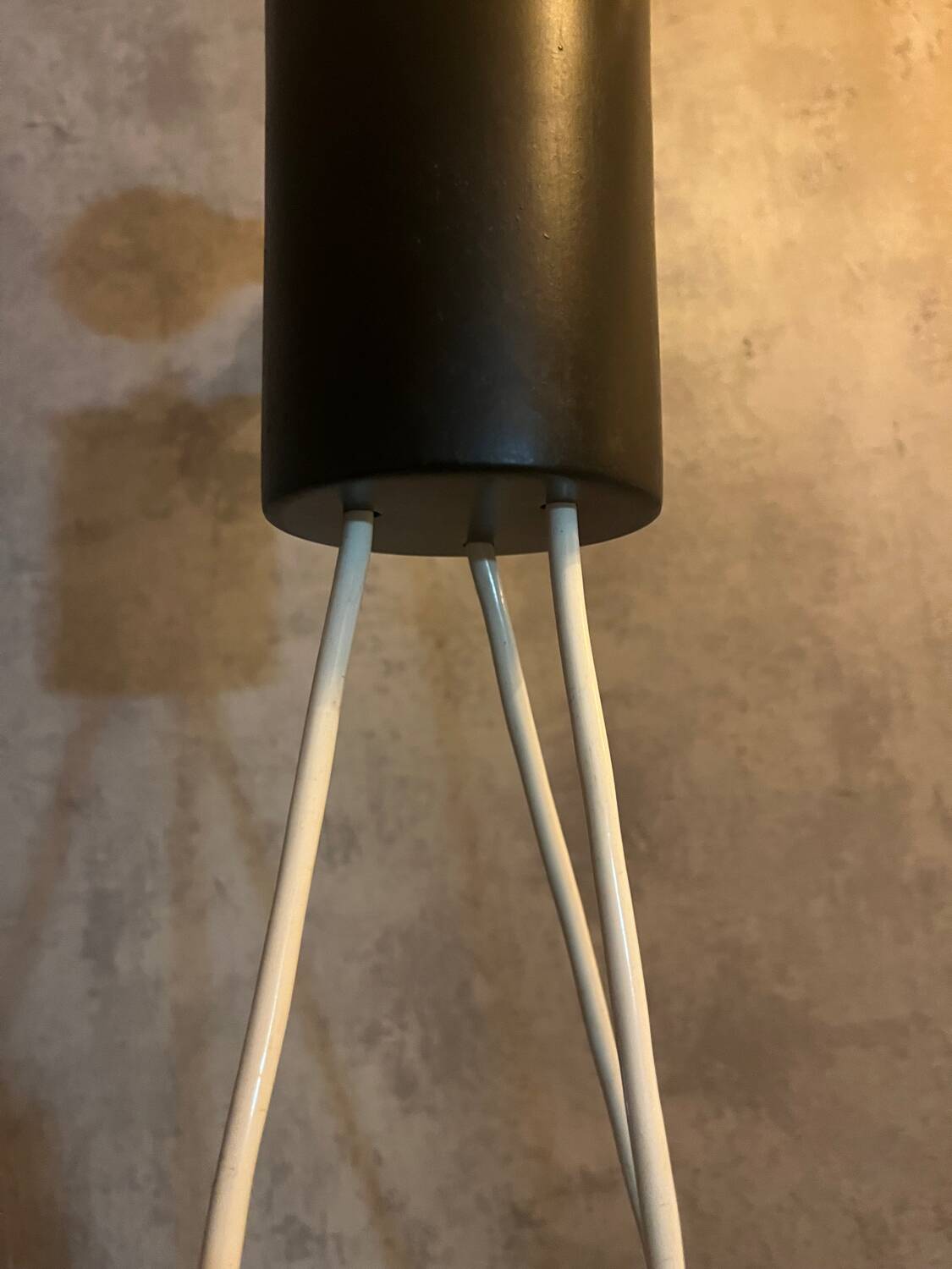 Teak pendant lamp year 60/70 3 globes Rispal