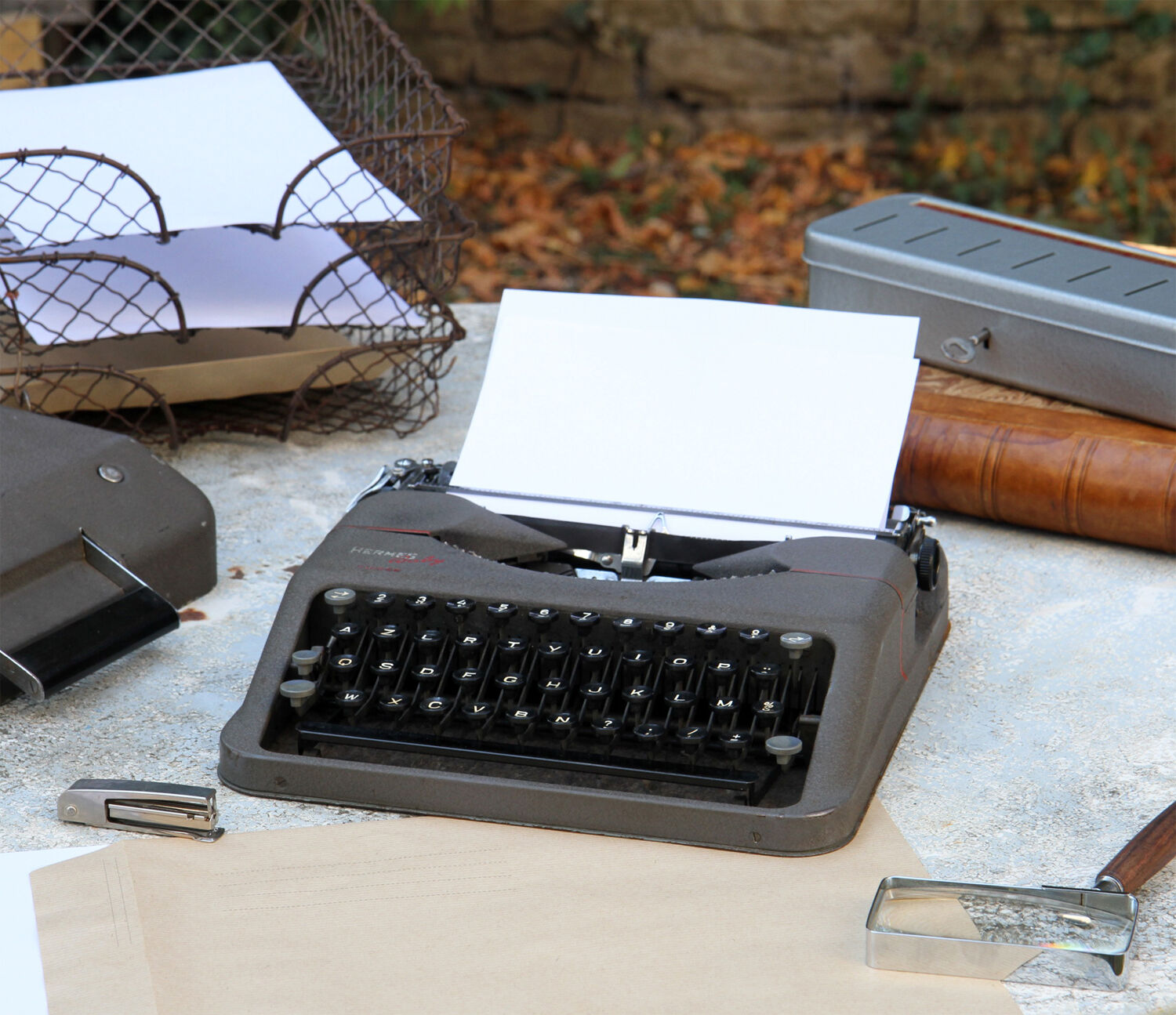 Hermes Baby Noir typewriter from the 1950s