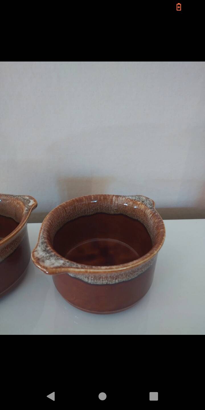 2 ceramic ramekins made in England