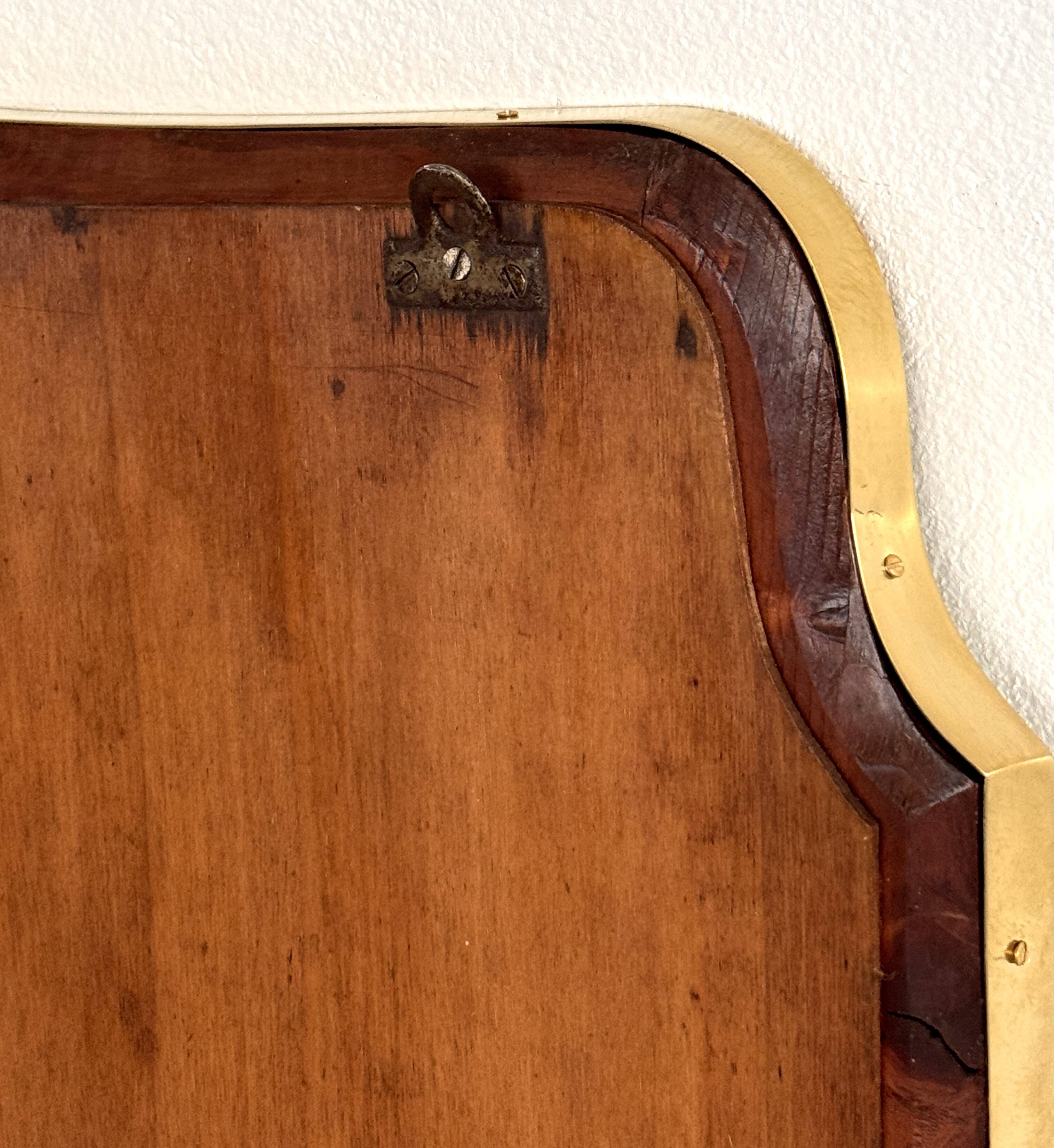 Miroir italien en laiton, 1950