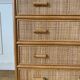 Vintage rattan chest of drawers
