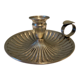 Solid silver hand candle holder