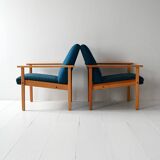 Pair of vintage Bruksbo armchairs, Norway