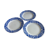 3 assiettes Digoin Sarreguemines modèle Floral
