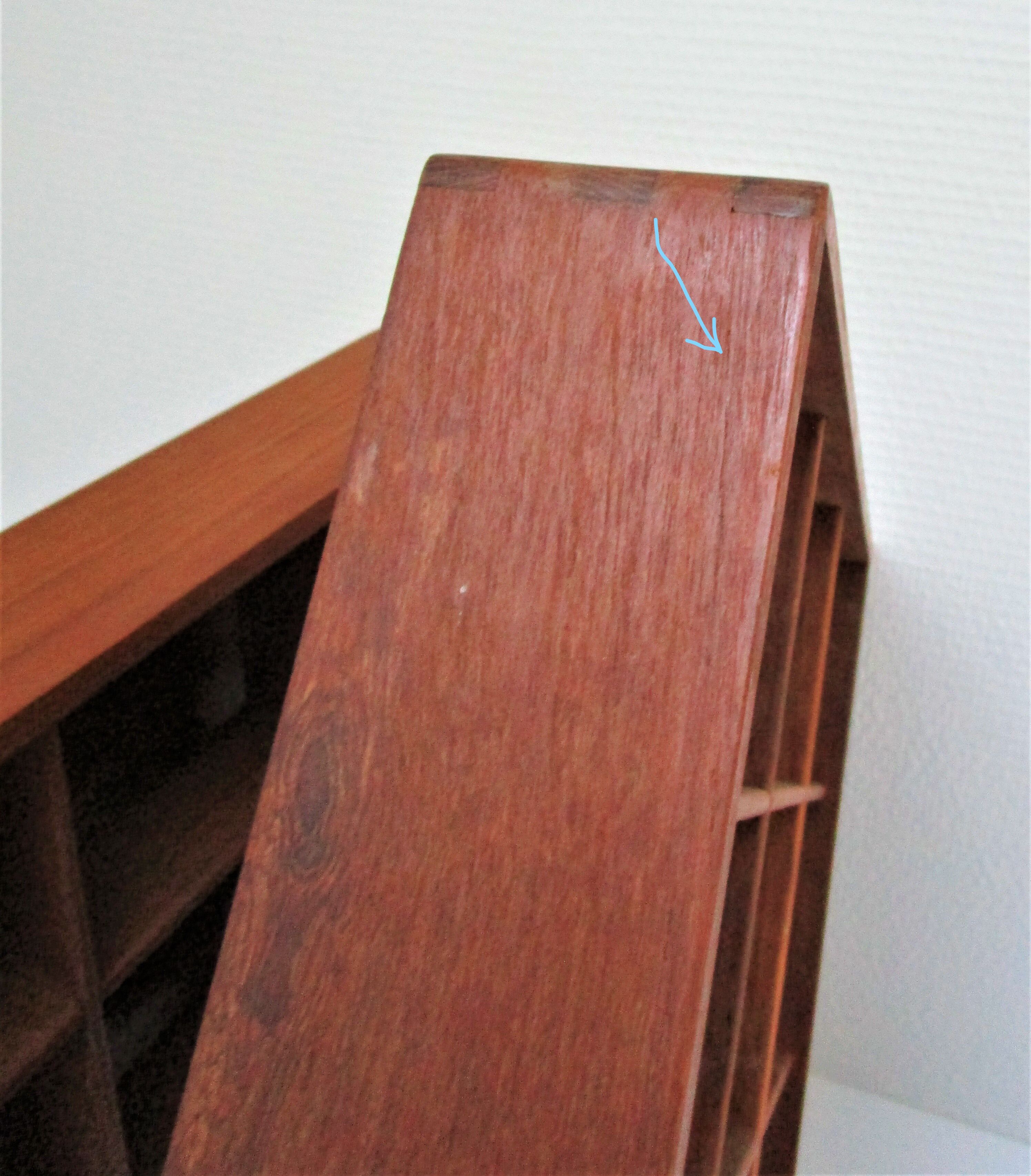 Two wall shelves with solid wood compartments design 80s