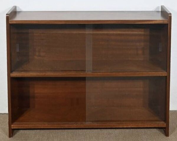 Bibliothèque vitrée, étagères vitrées de sol par F.D. Rozaffy, années 60