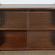 Glass bookcase, glass floor shelves by FD Rozaffy, 1960s