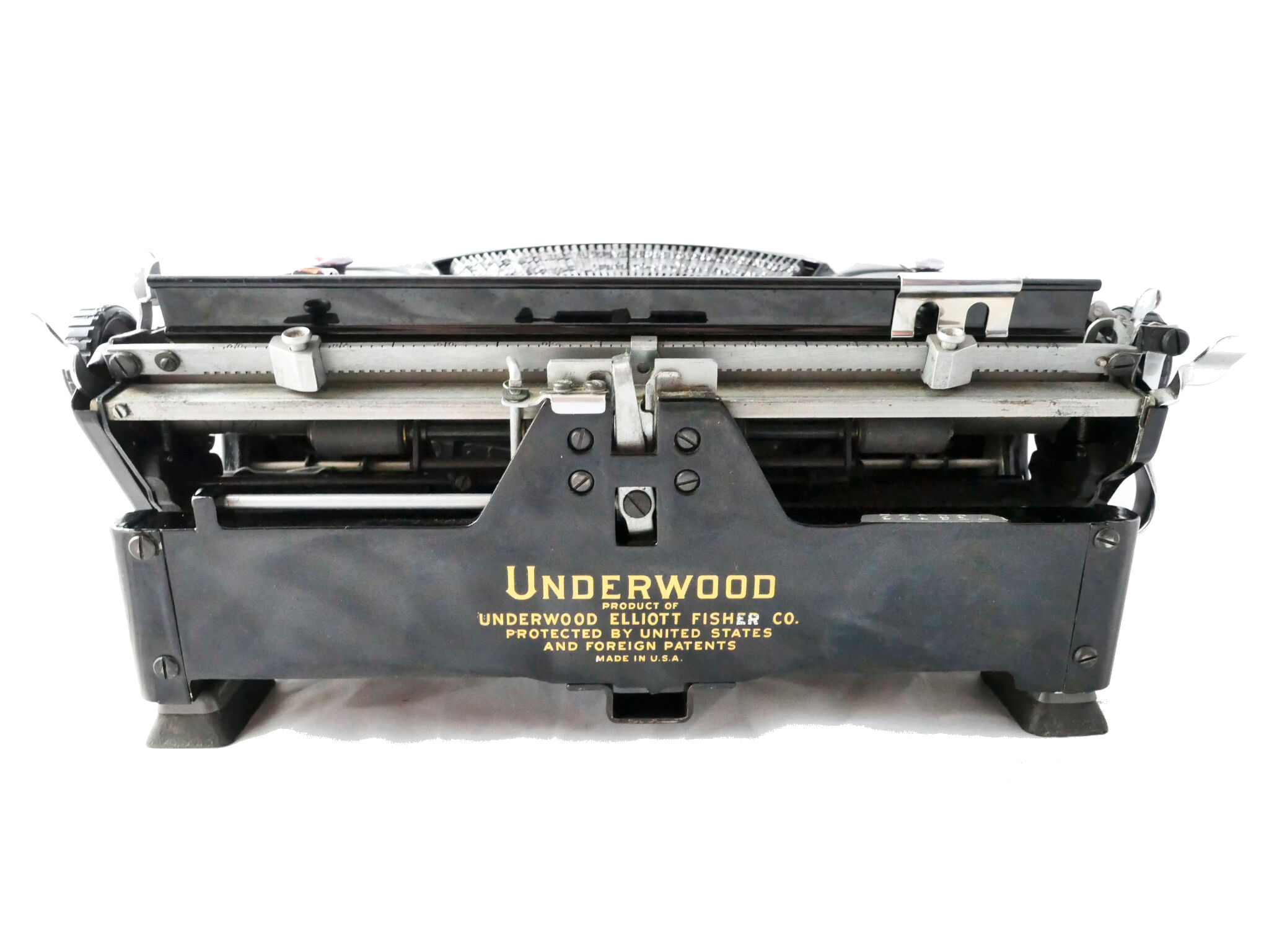 Underwood Noiseless black portable typewriter from 1935 revised new ribbon USA