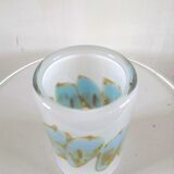 Glass vase abstract décor design 70s