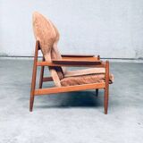 Set of Mid-Century Scandinavian Wingback Armchairs, Denmark, 1960s