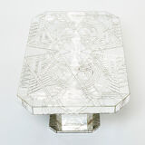 Rare coffee table in mosaic of mirrors by Daniel Clément around 1970
