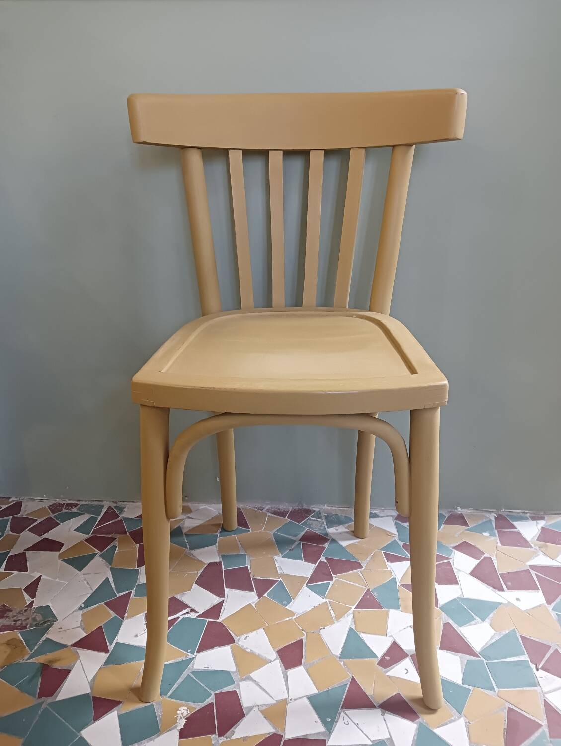 Mustard yellow bistro chair