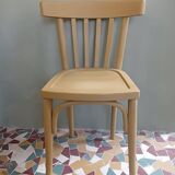 Chaise bistrot jaune moutarde