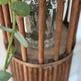 Rattan plant holder