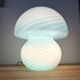 Mushroom lamp whirlpool blue Murano glass