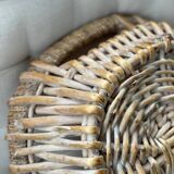 Large rattan and rope basket